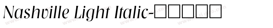 Nashville Light Italic字体转换